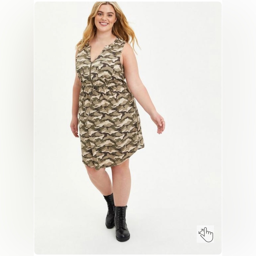 MINI CHALLIS ZIP-FRONT SHIRT DRESS